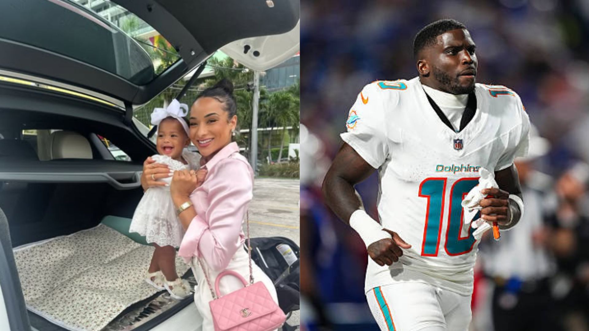 In the midst of her divorce from Tyreek Hill, Keeta Vaccaro shared a sweet moment with their daughter. (Photos via Keeta Vaccaro