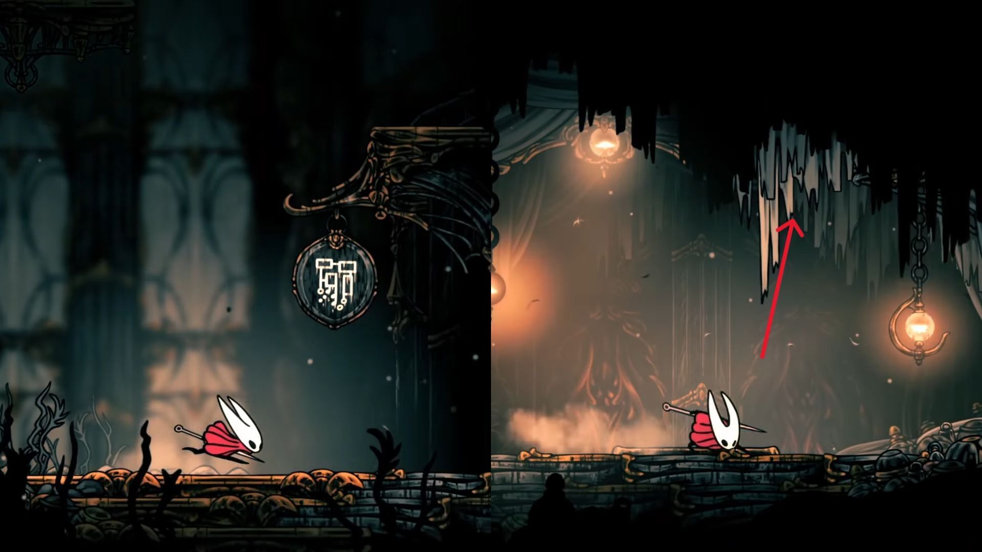 Follow the path (Image via Team Cherry || YouTube@/Ape Knight Gaming)