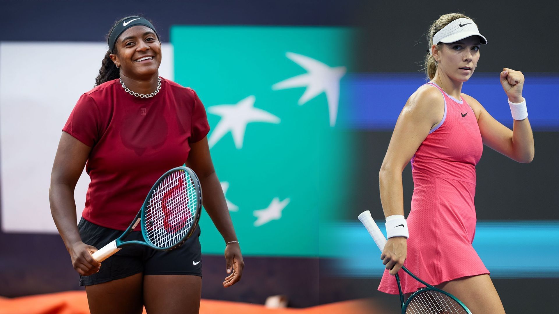 Hailey Baptiste vs Katie Boulter is one of the first-round matches at the China Open 2025. (Photos: Getty)