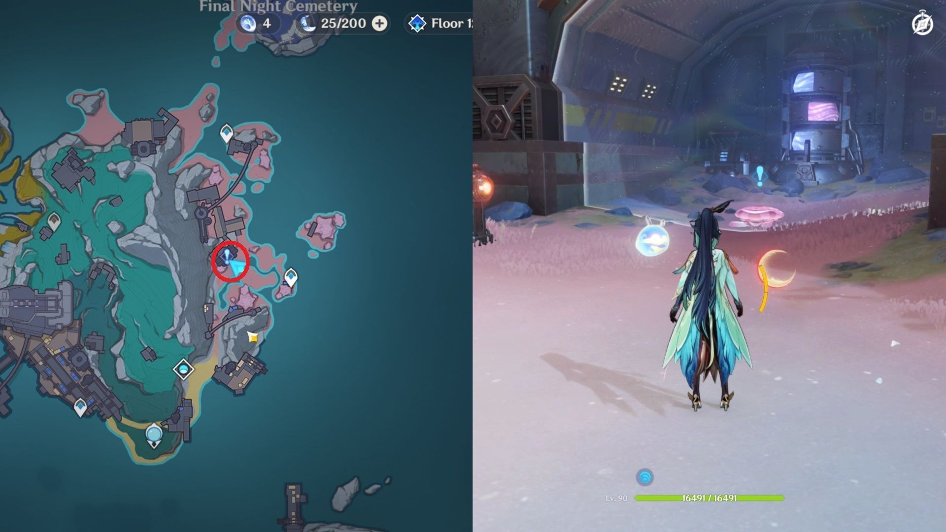 Drifting Toward a Promised Sky quest location (Image via HoYoverse)