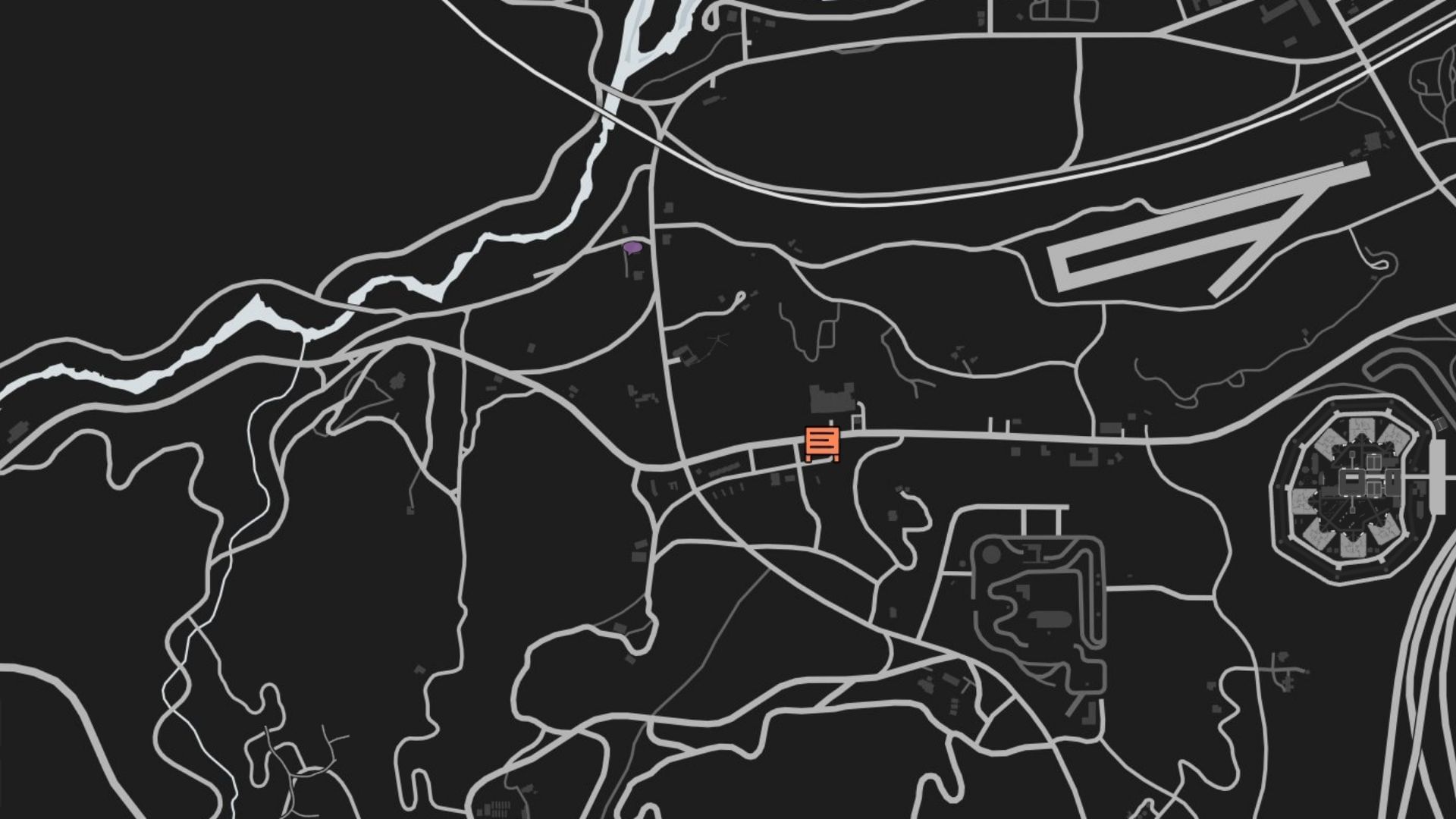 Head over to the marked location to find the fourth LS Tags poster location in GTA Online today (Image via Rockstar Games || GTALens)