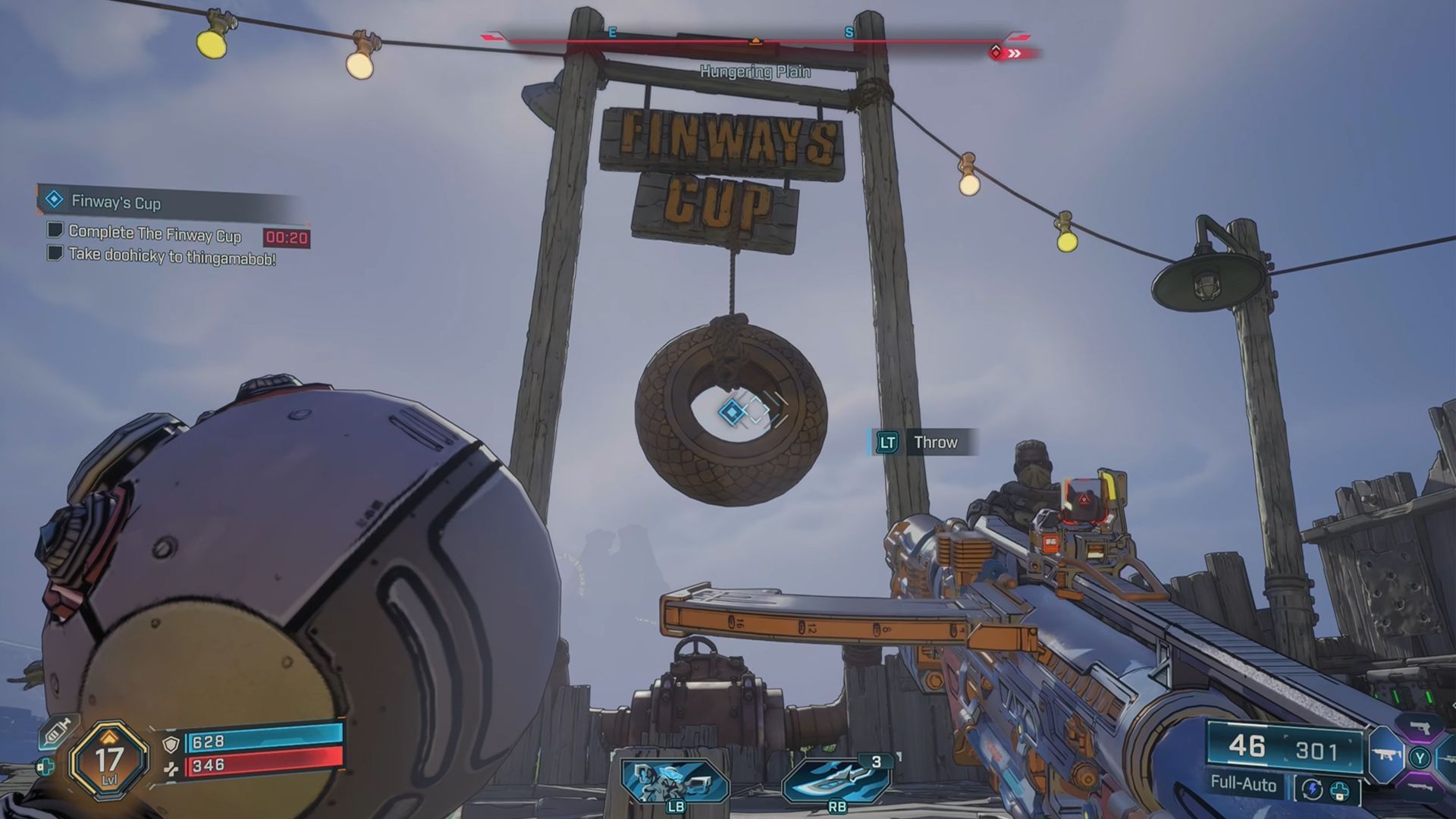 You need to throw the Doohickey through the Thingamabob to finish the triathlon in Borderlands 4 (Image via Gearbox Software)