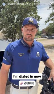 Vẫn được lấy từ câu chuyện Instagram của Bryson Dechambeau _ Nguồn: Instagram/@brysondechambeau