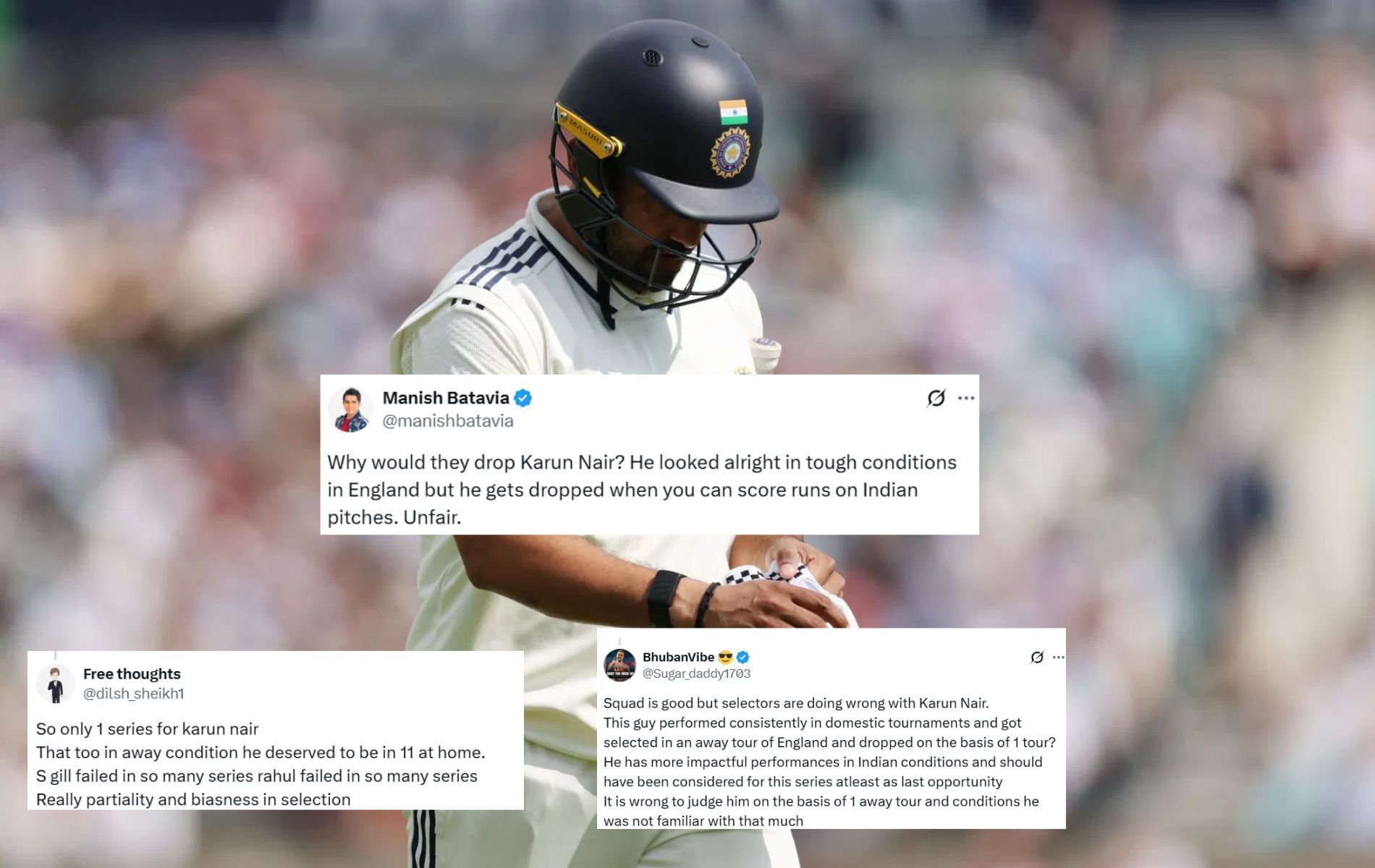 [Image credit: Getty, @Sugar_daddy1703, @dilsh_sheikh1, @manishbatavia X handles]