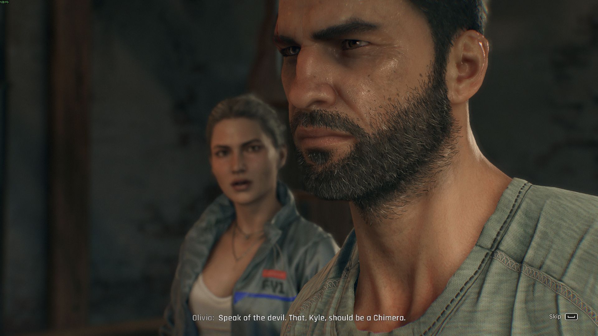 Olivia talks about chimeras in dying light: The Beast Safe Haven (image using Sk Gaming || Techland)