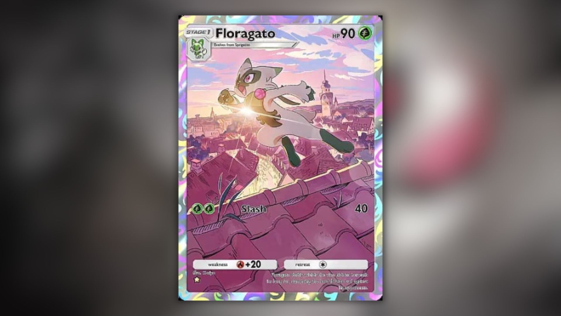 Floragato&#039;s One-Star full art variant (Image via The Pokemon Company)