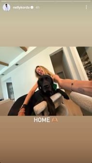 A still from Nelly Korda's Instagram story (via @nellykorda)