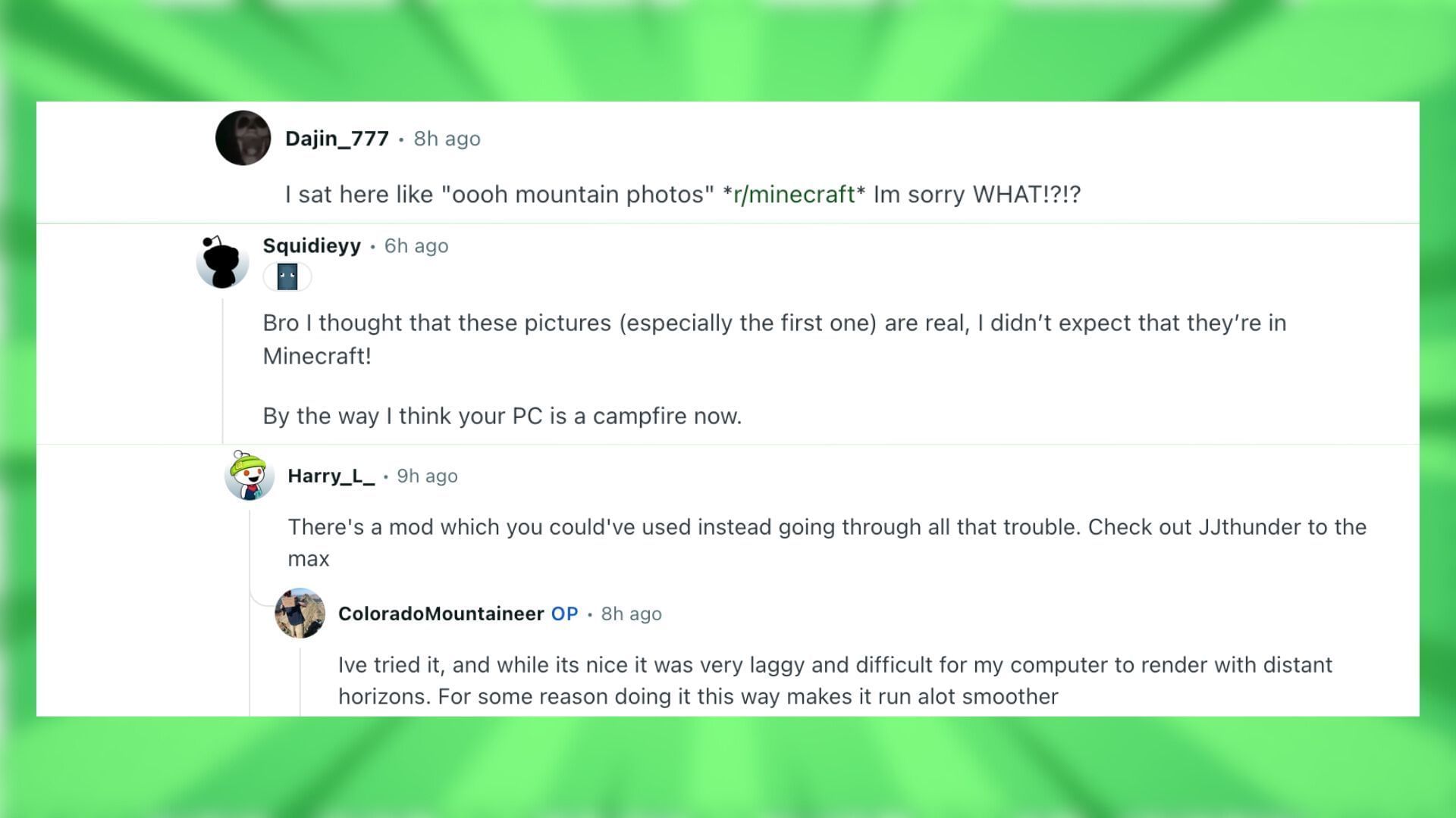 Redditors express how impressed they were with the build (Image via Reddit)