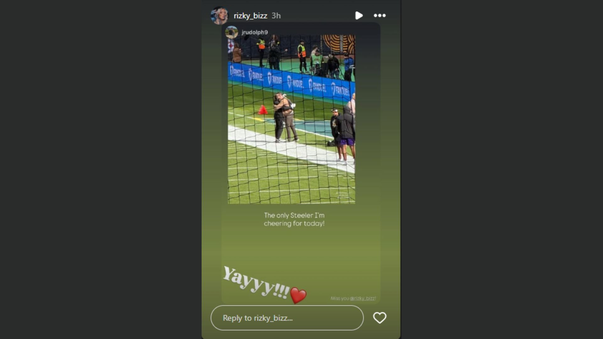 Scotty Miller&#039;s wife responded to a post from Jordan Rudolph. (Photo via rizky_bizz on Instagram)