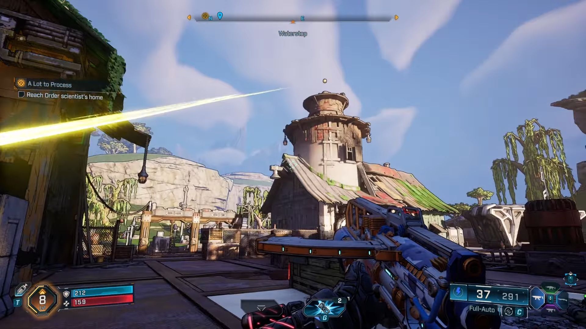 First Orb is located atop a tall structure (Image via 2k | YouTube/Kibbles Gaming)