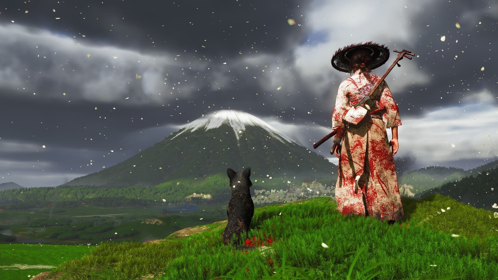Mt. Yotei in Ghost of Yotei (Image via SK Gaming / Sucker Punch)