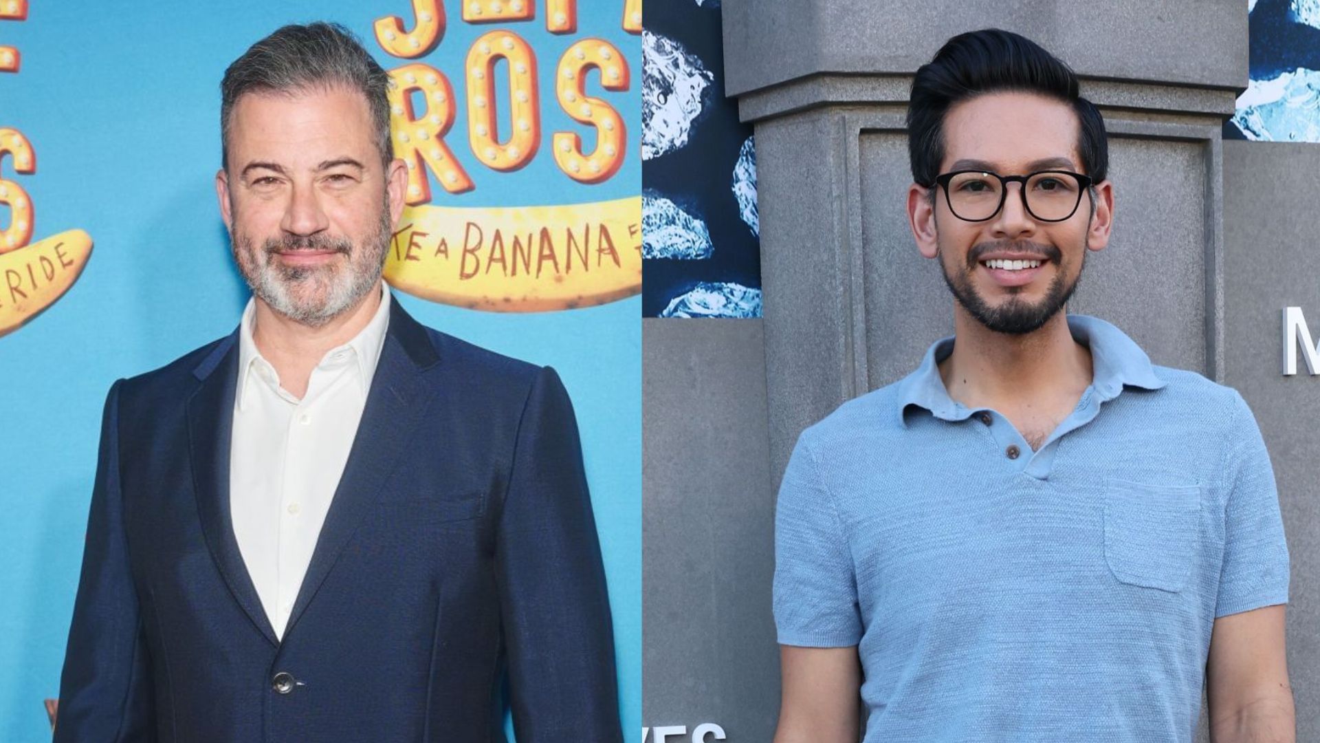 From L to R: Jimmy Kimmel and Zack Peter (Image via Getty Images)