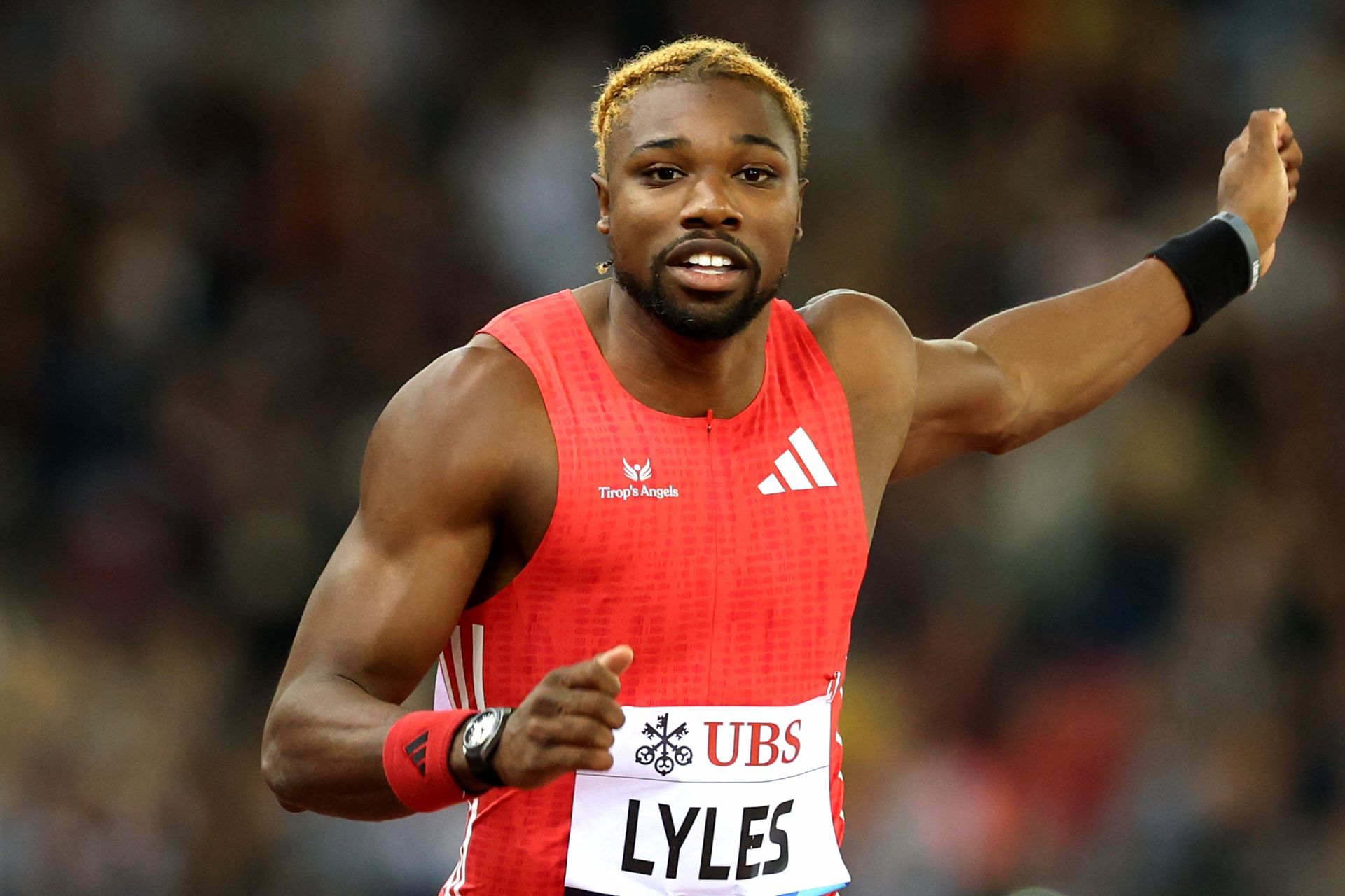 Noah Lyles during the Diamond League in Zurich, Switzerland. (Photo by Getty Images)