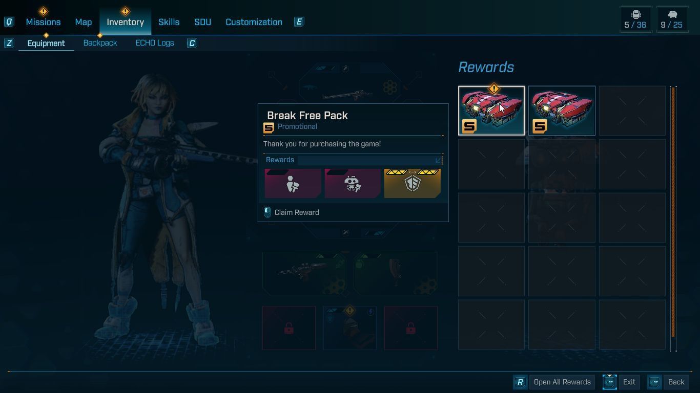 Break Free pack contents (Image via 2K)