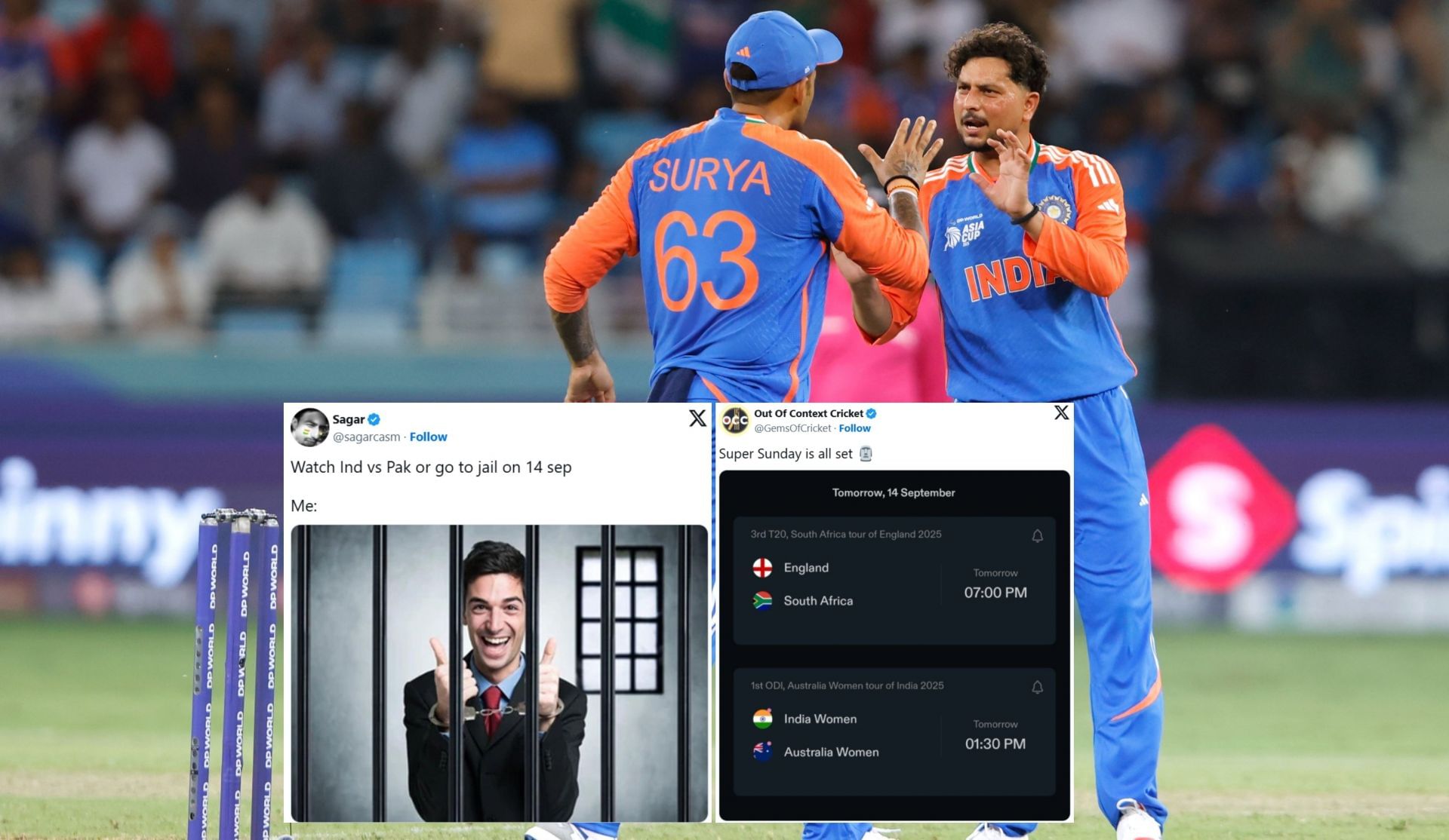 Top memes ahead of IND vs PAK Asia Cup group match. (Images: X - BCCI, @sagarcasm, @GemsOfCricket)