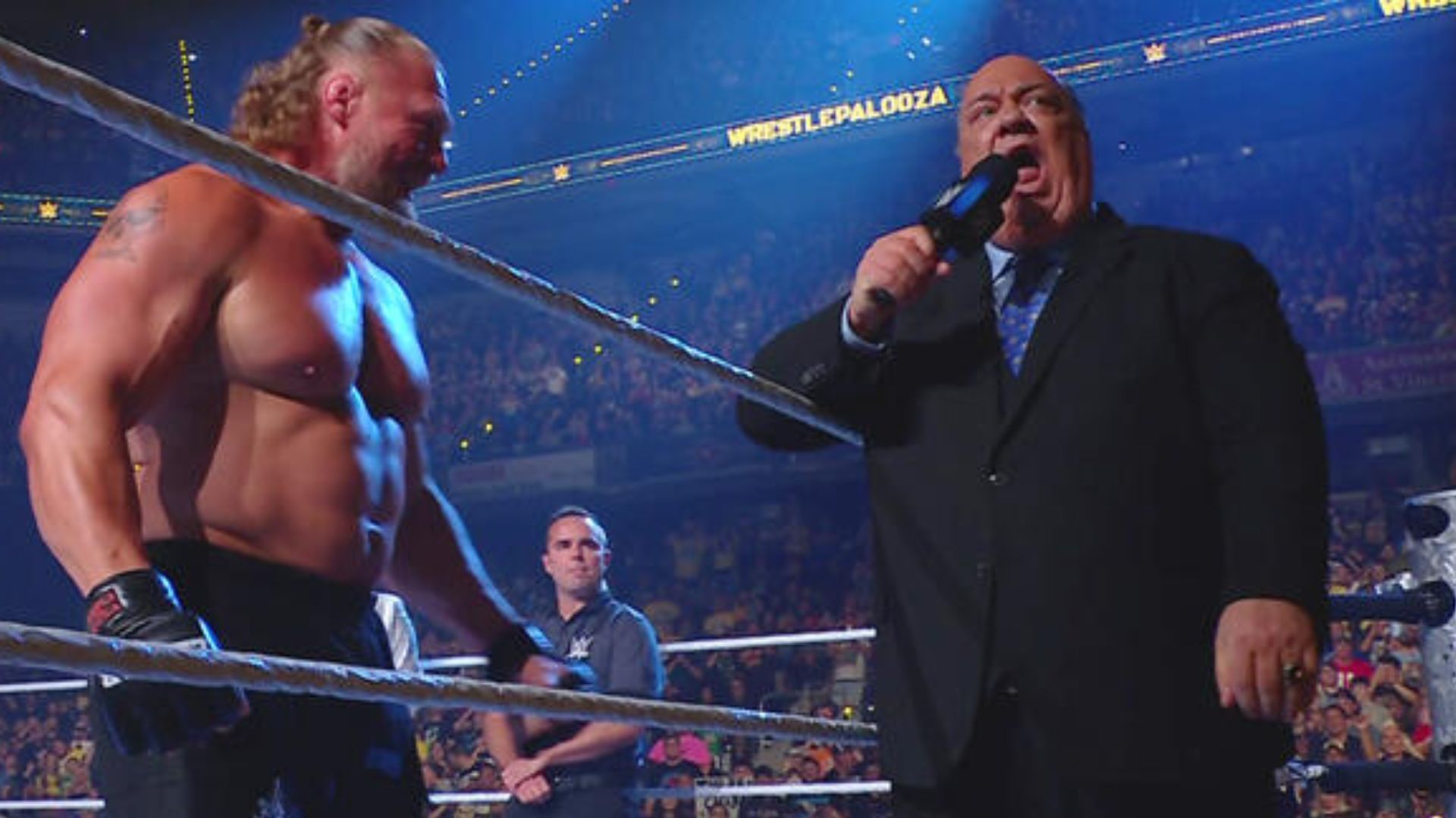 Brock Lesnar and Paul Heyman at Wrestlepalooza [Image Credits: WWE.com]