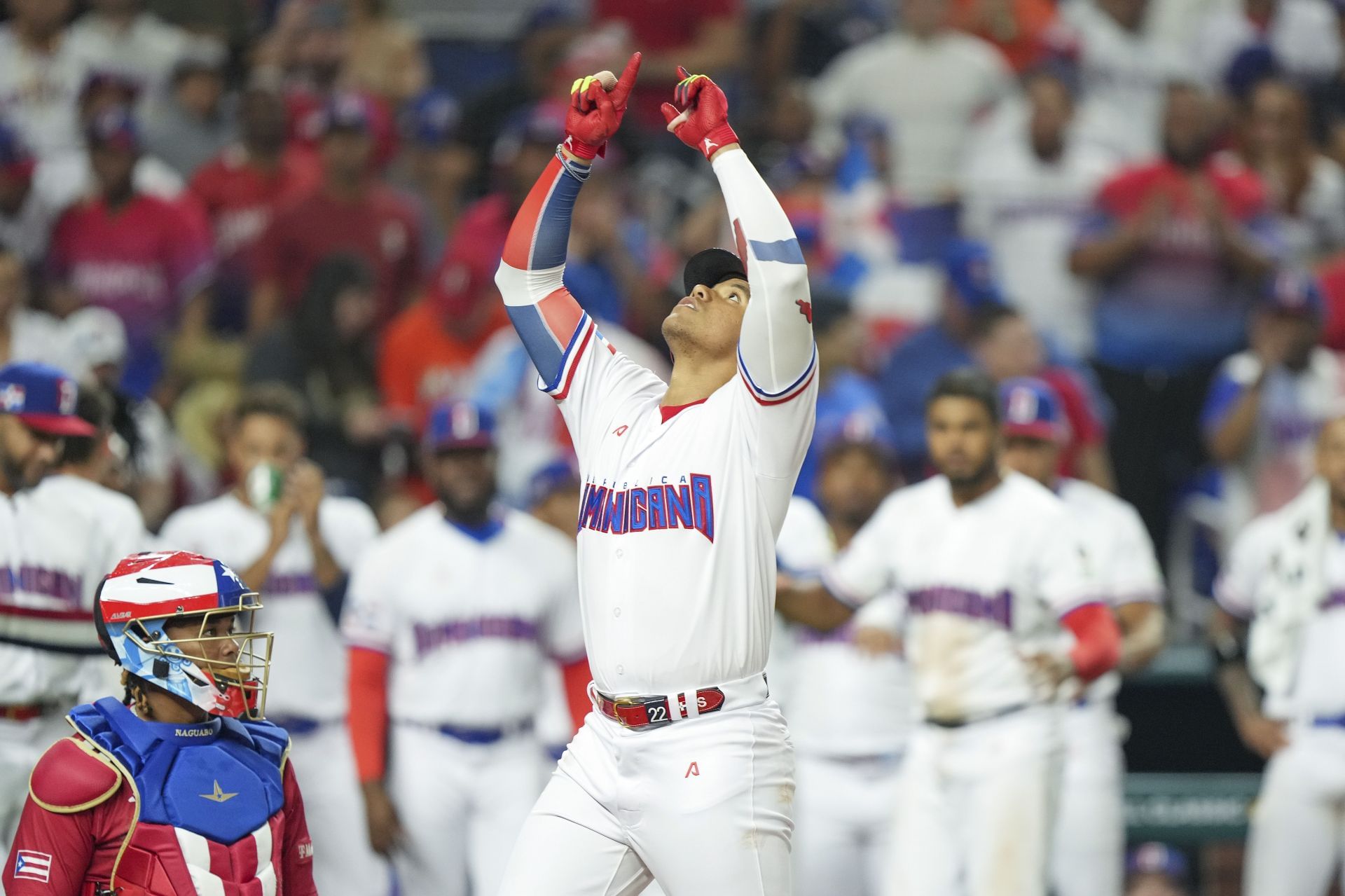 Juan Soto in action for the Dominican Republic - Source: Getty