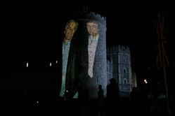 Trump and Epstein's photo projected on the walls of Winsor Castle ahead of the president's UK visit leading to 4 arrests