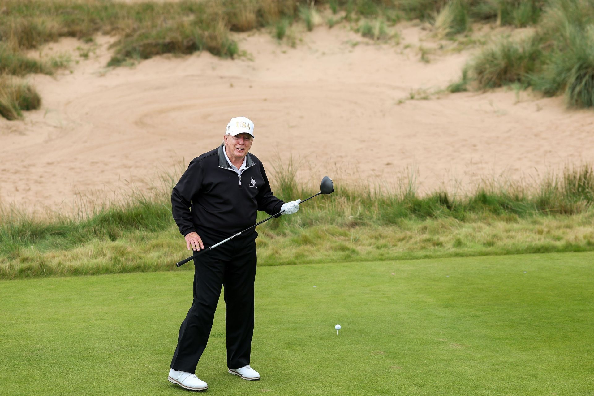 U.S. President Donald Trump Visits Scotland For Golfing Getaway - Source: Getty