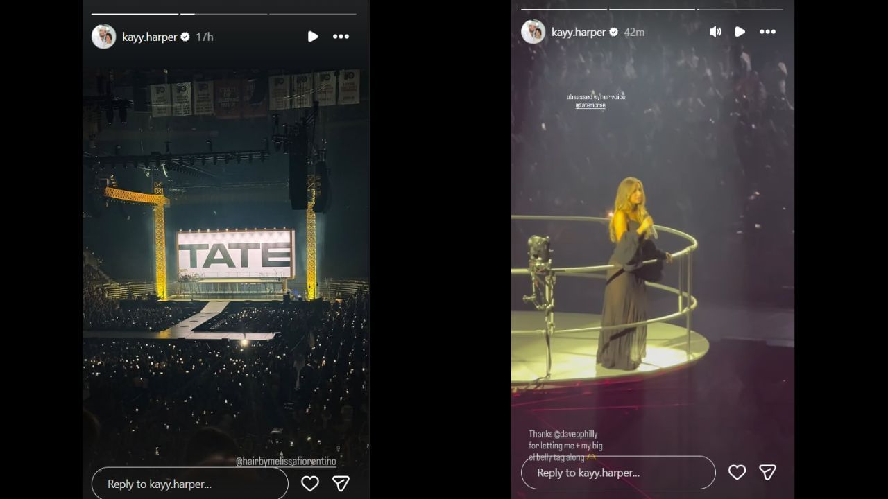 Screenshots of Kayla Harper&#039;s Instagram stories via @kayy.harper