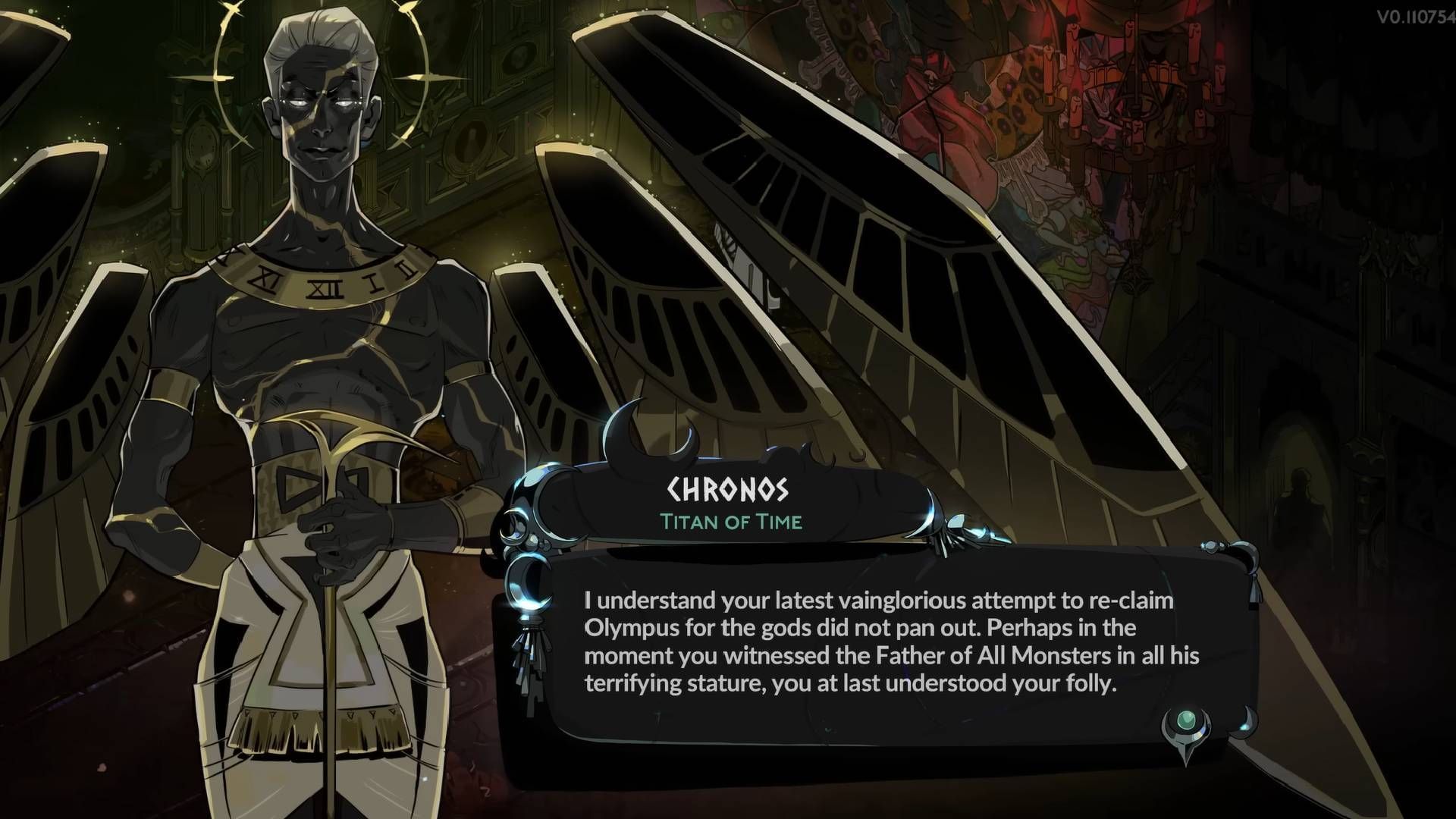 Chronos serves as the Titan of Time (Image via Supergiant Games || YouTube@Zenkye)