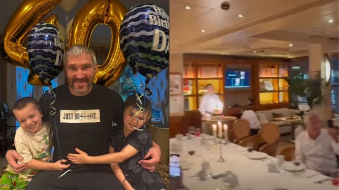 [WATCH] Alex Ovechkin celebrates his 40th birthday over video conference with family and friends back in Russia