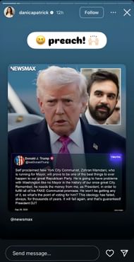 Danica Patrick's one-word reaction to the statement (Source: @danicapatrick via Instagram)