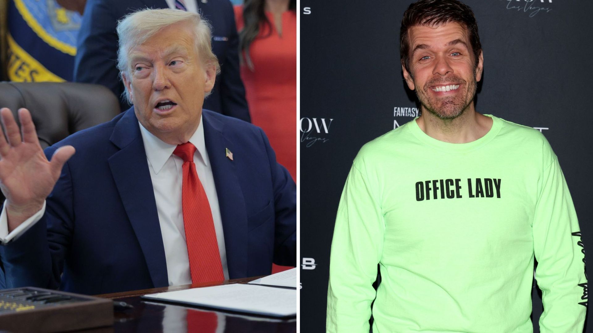 Donald Trump and Perez Hilton (Image via Getty)