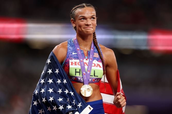 “You will comeback” - Anna Hall gets emotional recalling struggles from Paris Olympics setback to World Championship Glory