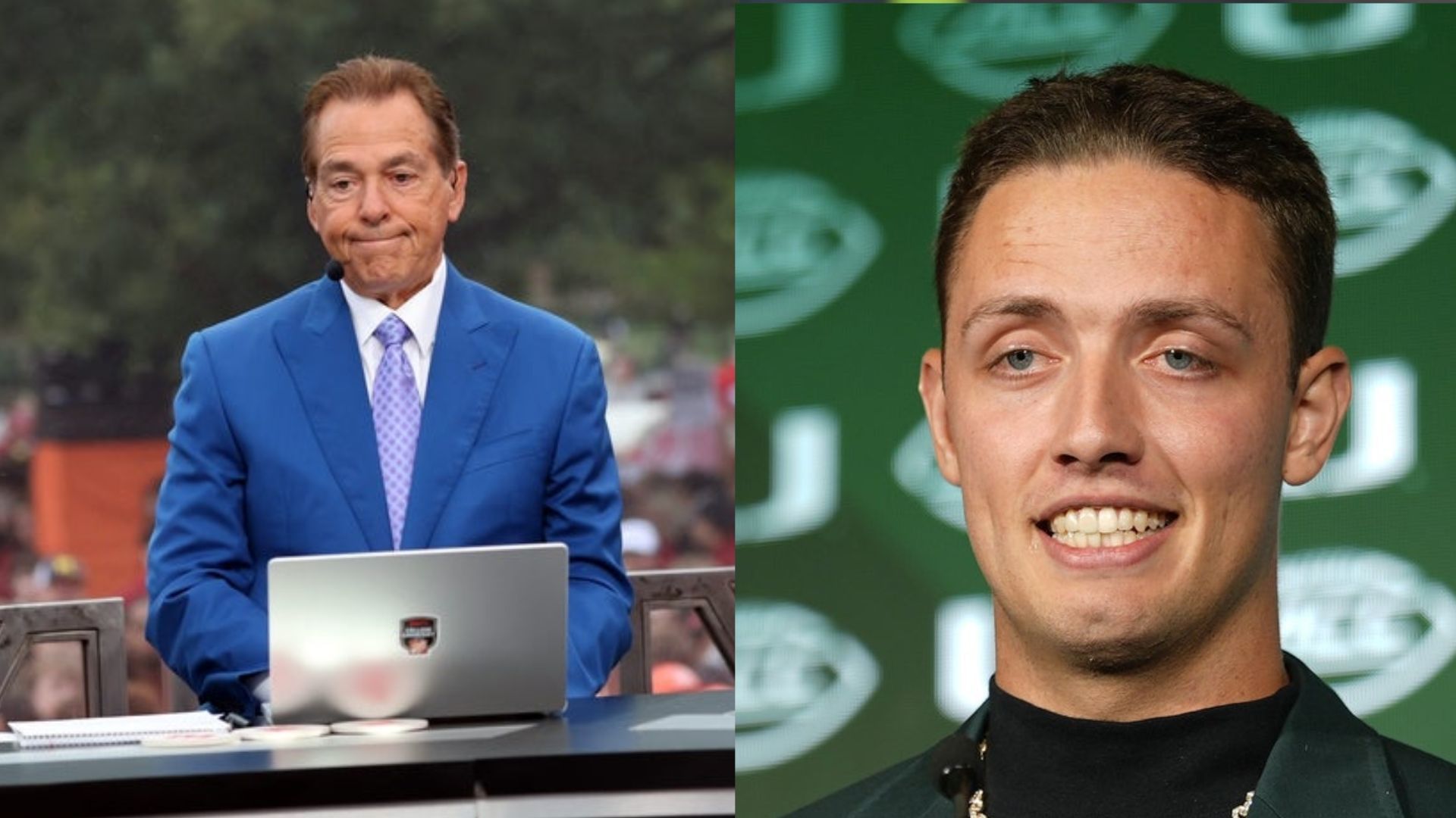 Nick Saban and Carson Beck