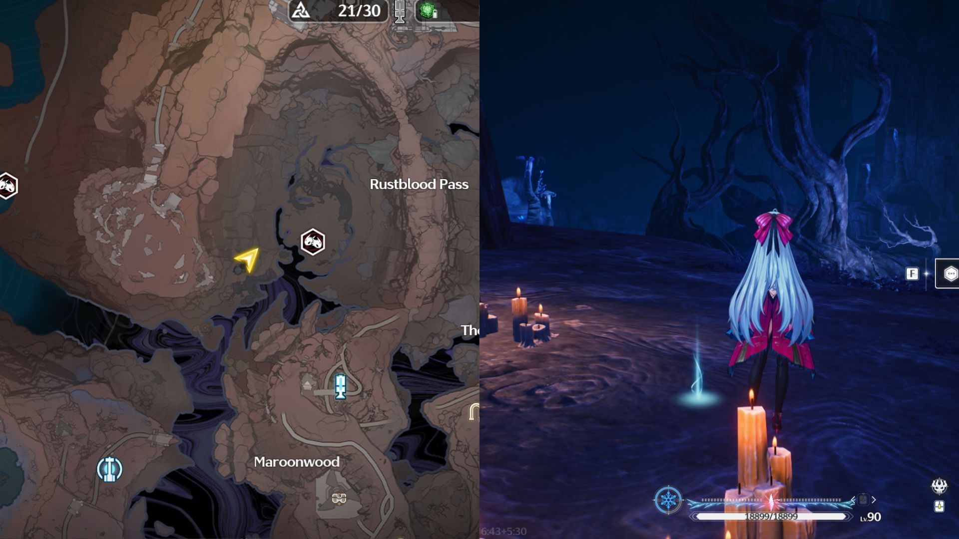 This secret chest spot overlooks the silted tree (Image via Kuro Games)