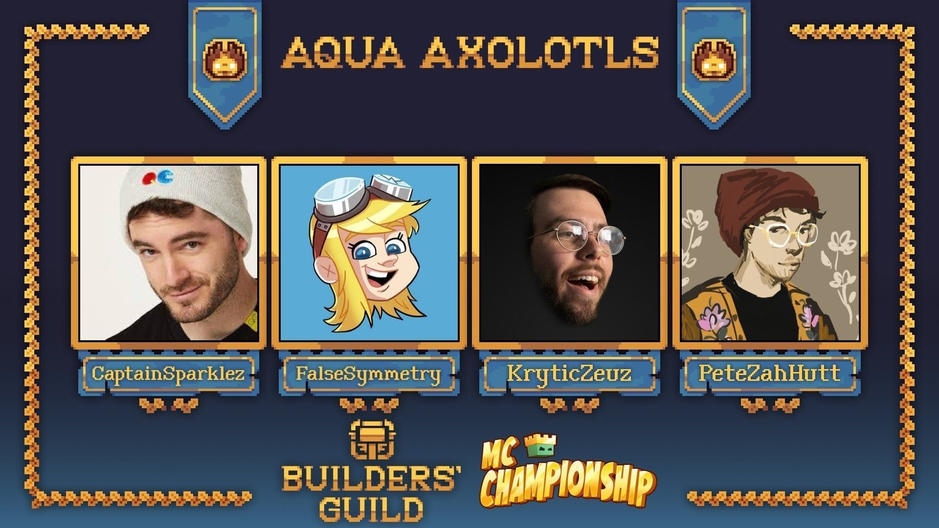 Members of team Aqua Axolotls (Image via X/MCChampionship)