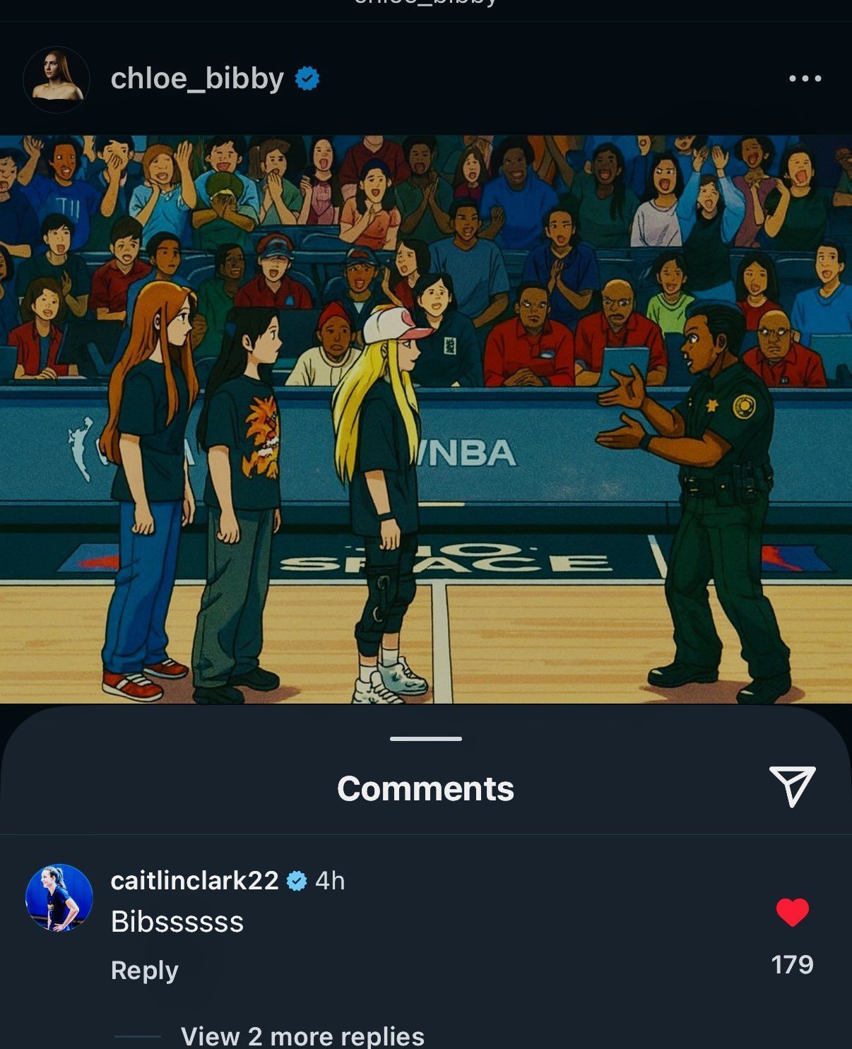 Caitlin Clark&#039;s Instagram comment