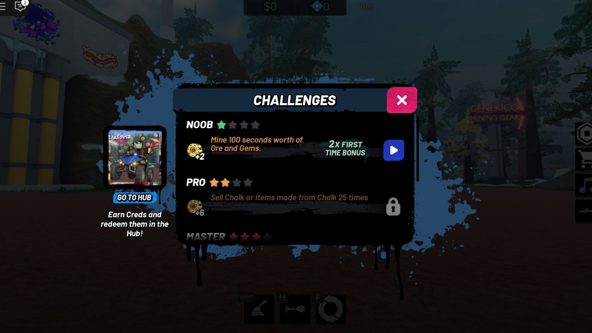 The Takeover challenges (Image via Roblox)