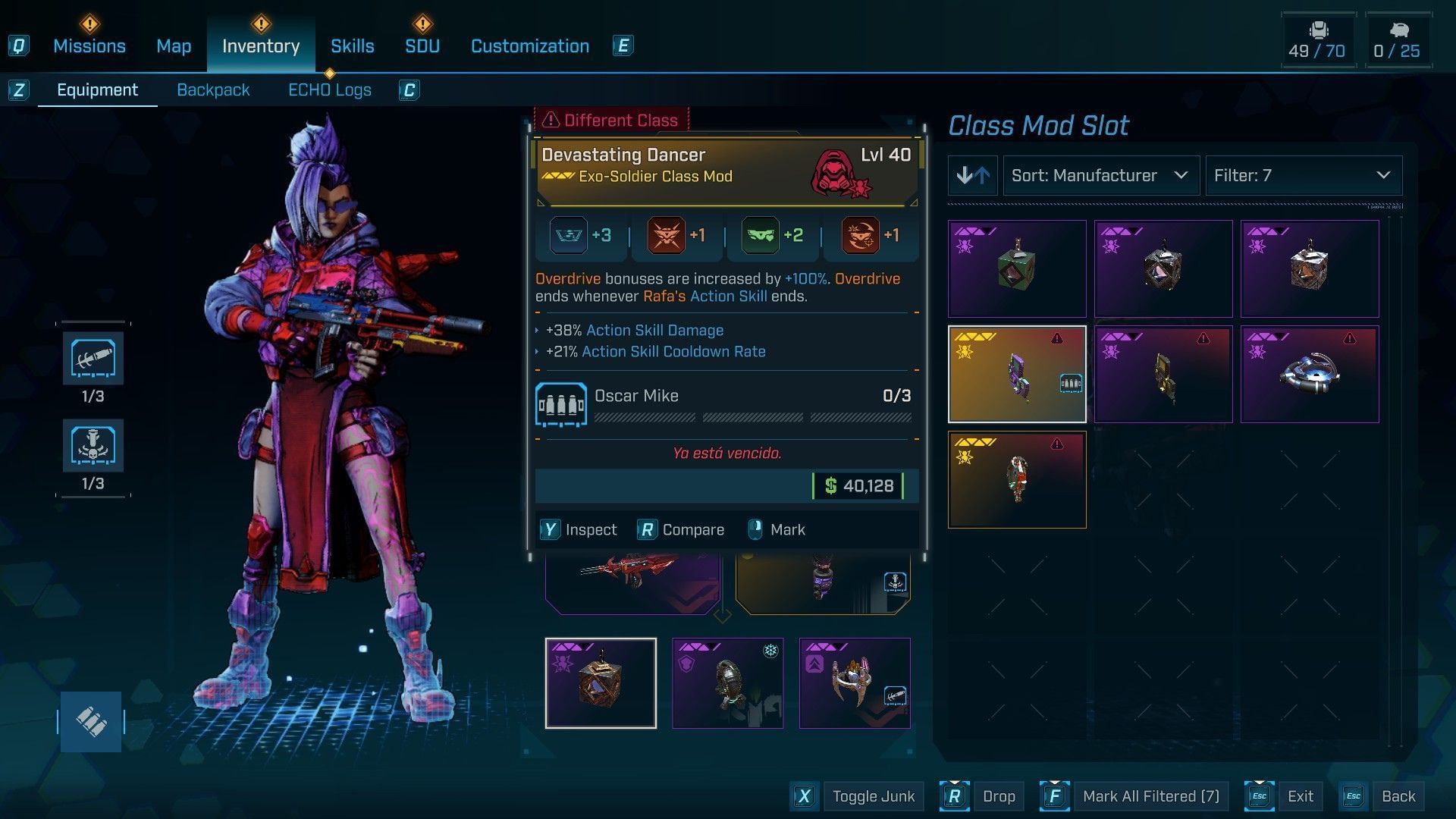 Devastating Dancer can drop with different perks (Image via 2K)