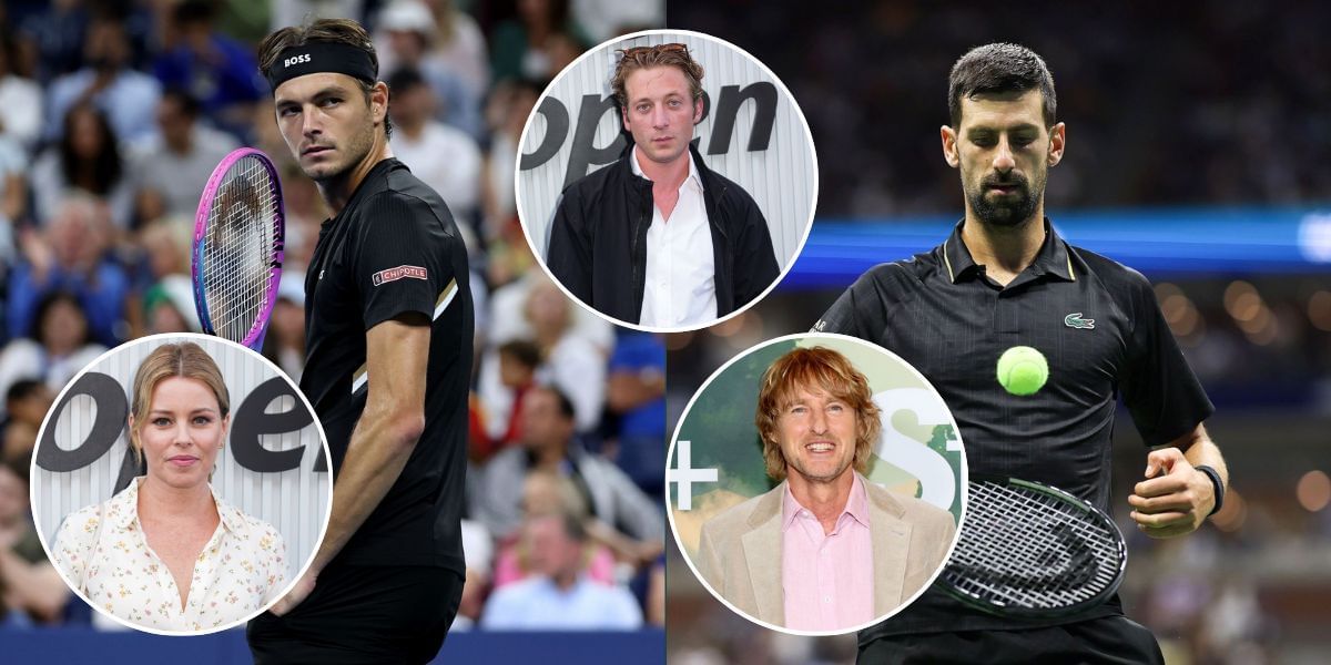 Celebrities in attendance today at US Open for Djokovic vs Fritz (Source: Getty)