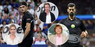 Taylor Fritz's dad makes rare appearance as NBA commissioner Adam Silver, actors Owen Wilson, Jeremy Allen White & other celebrities pack US Open for Novak Djokovic QF