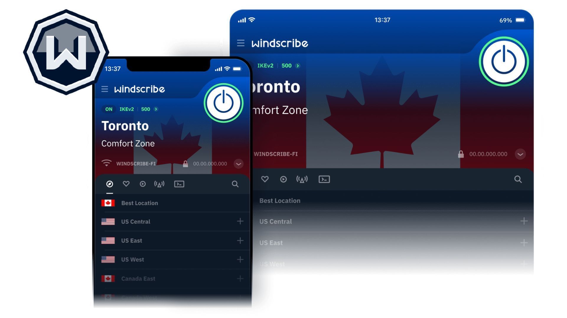 Windscribe is a versatile free VPN for Apple iPhone with a high data limit (Image via Windscribe)