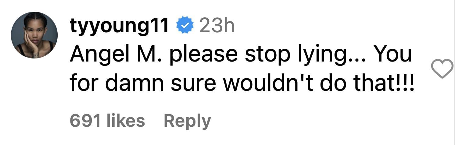 Tamera Young (@tyyoung11) - Instagram comment
