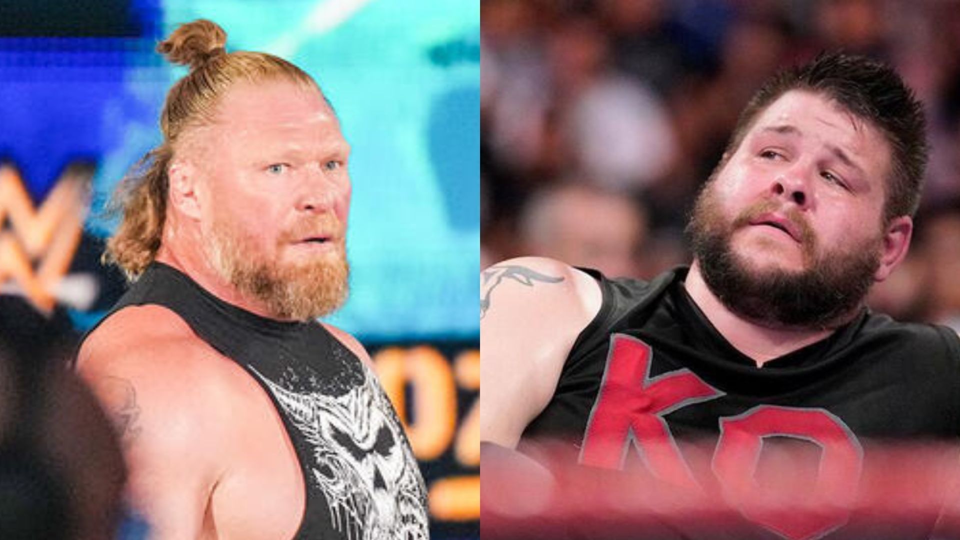Brock Lesnar and Kevin Owens! [Images from WWE.com]