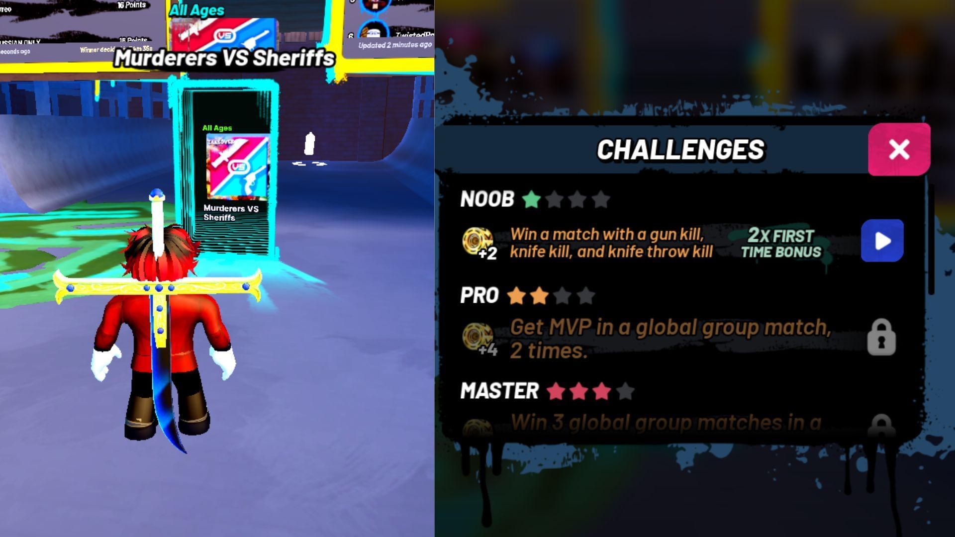 All event challenges in the game (Image via Roblox)