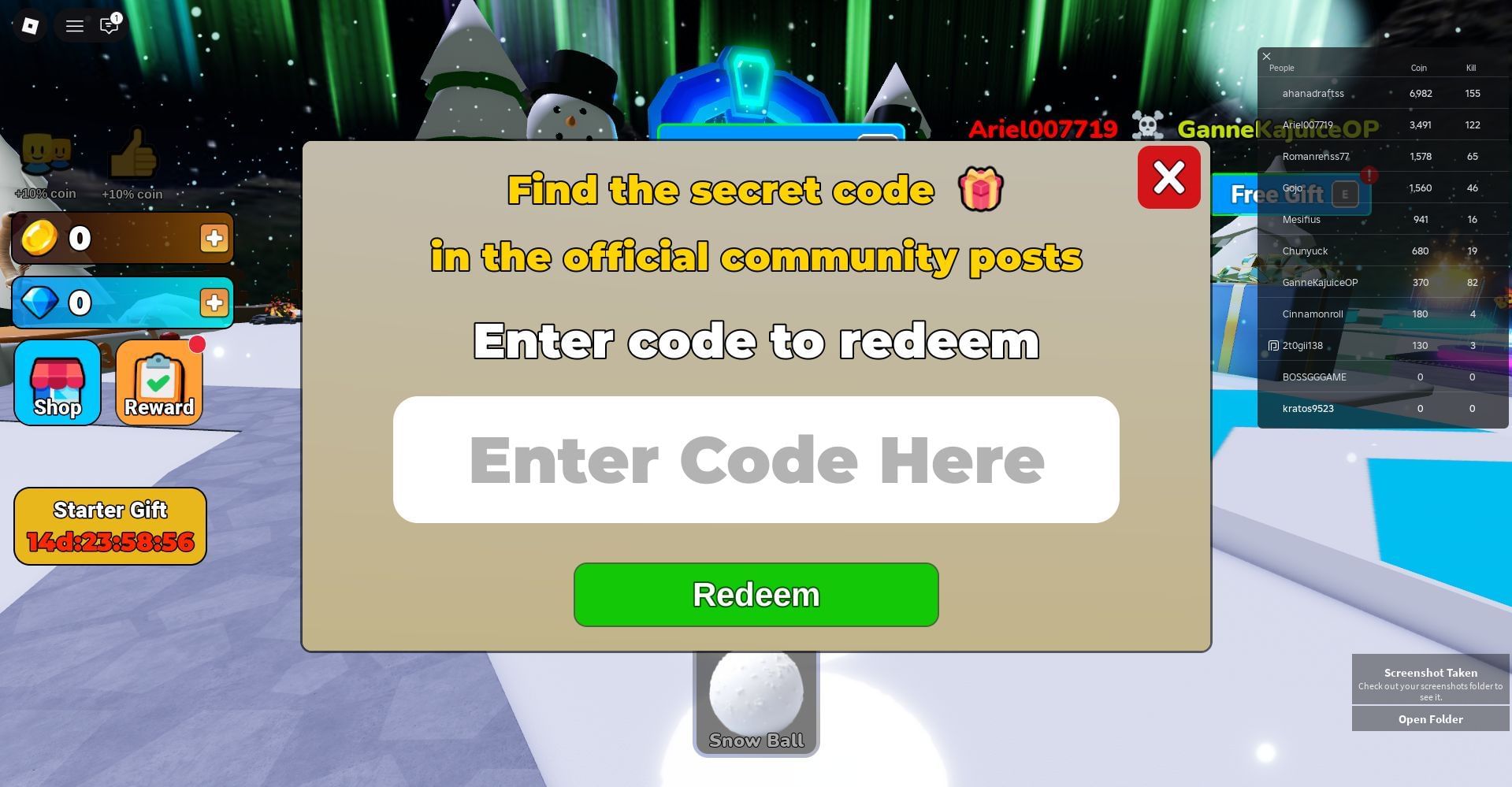 Redeem the code here (Image via Roblox)