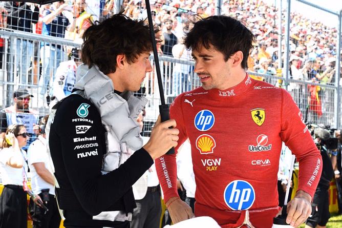 Charles Leclerc likes the social media post of Kimi Antonelli apologising to him