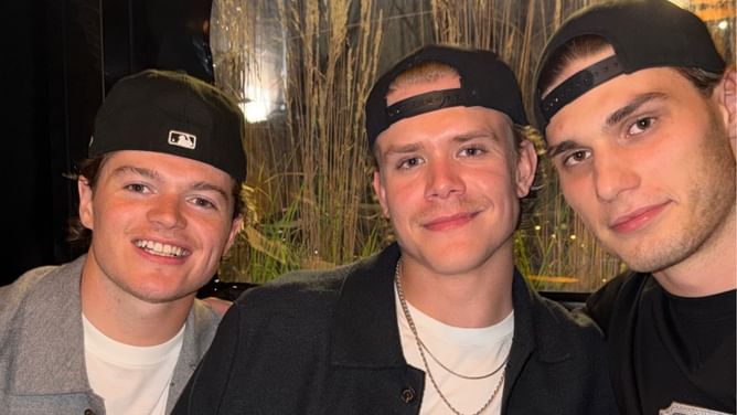 Canadiens trio Cole Caufield Juraj Slafkovsky & Kaiden Guhle link up for drinks while Habs' B-team take on Leafs in preseason clash