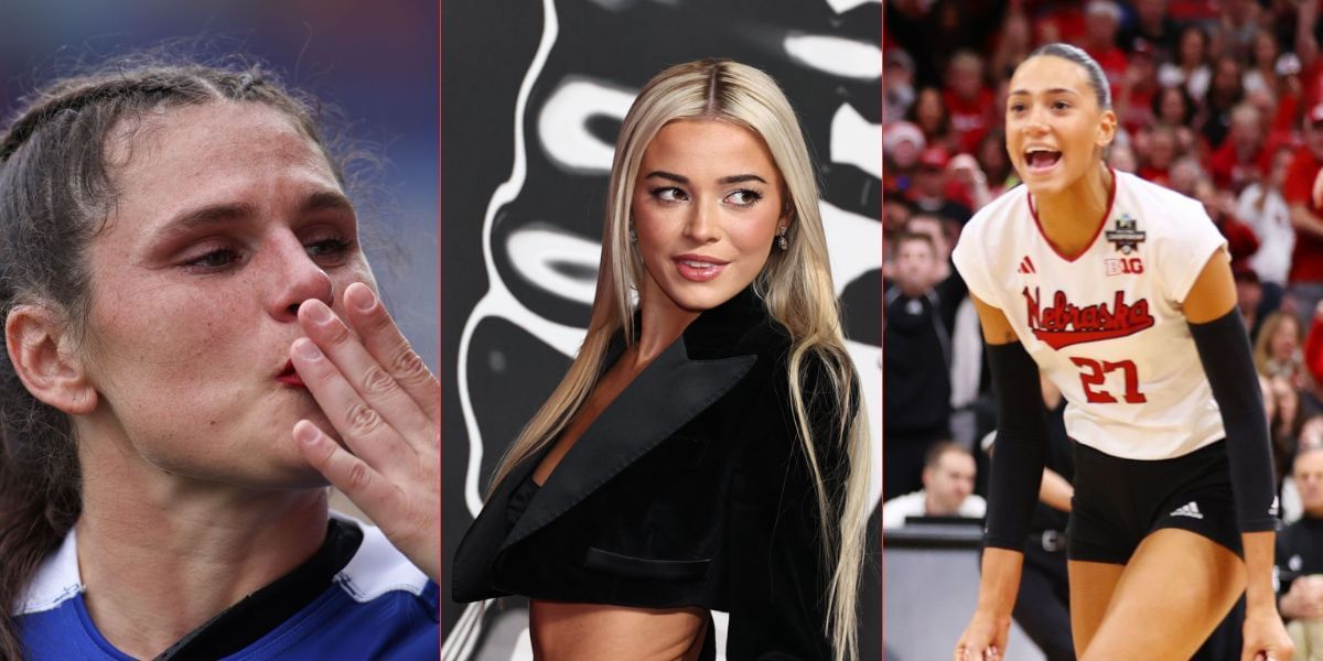 L to R: Ilona Maher, Olivia Dunne and Harper Murray. (Images by Gettty)