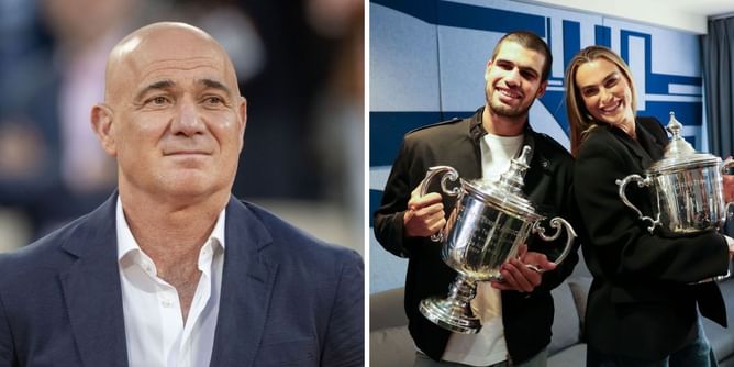Andre Agassi sends sweet congratulatory messages to Aryna Sabalenka and Carlos Alcaraz after their US Open triumphs