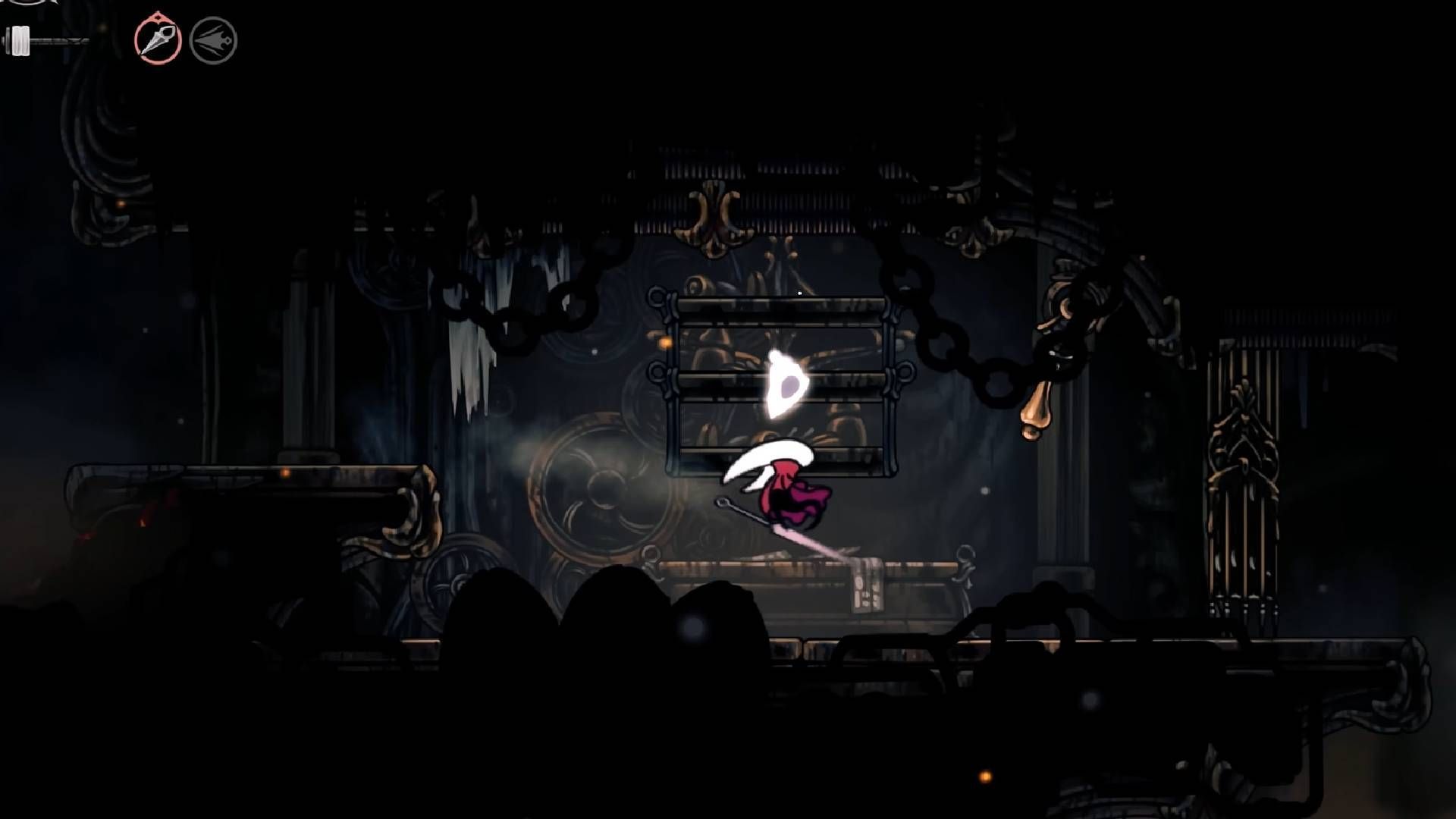 The item is located beside a silk cocoon (Image via Team Cherry || YouTube@Game Guides Channel)