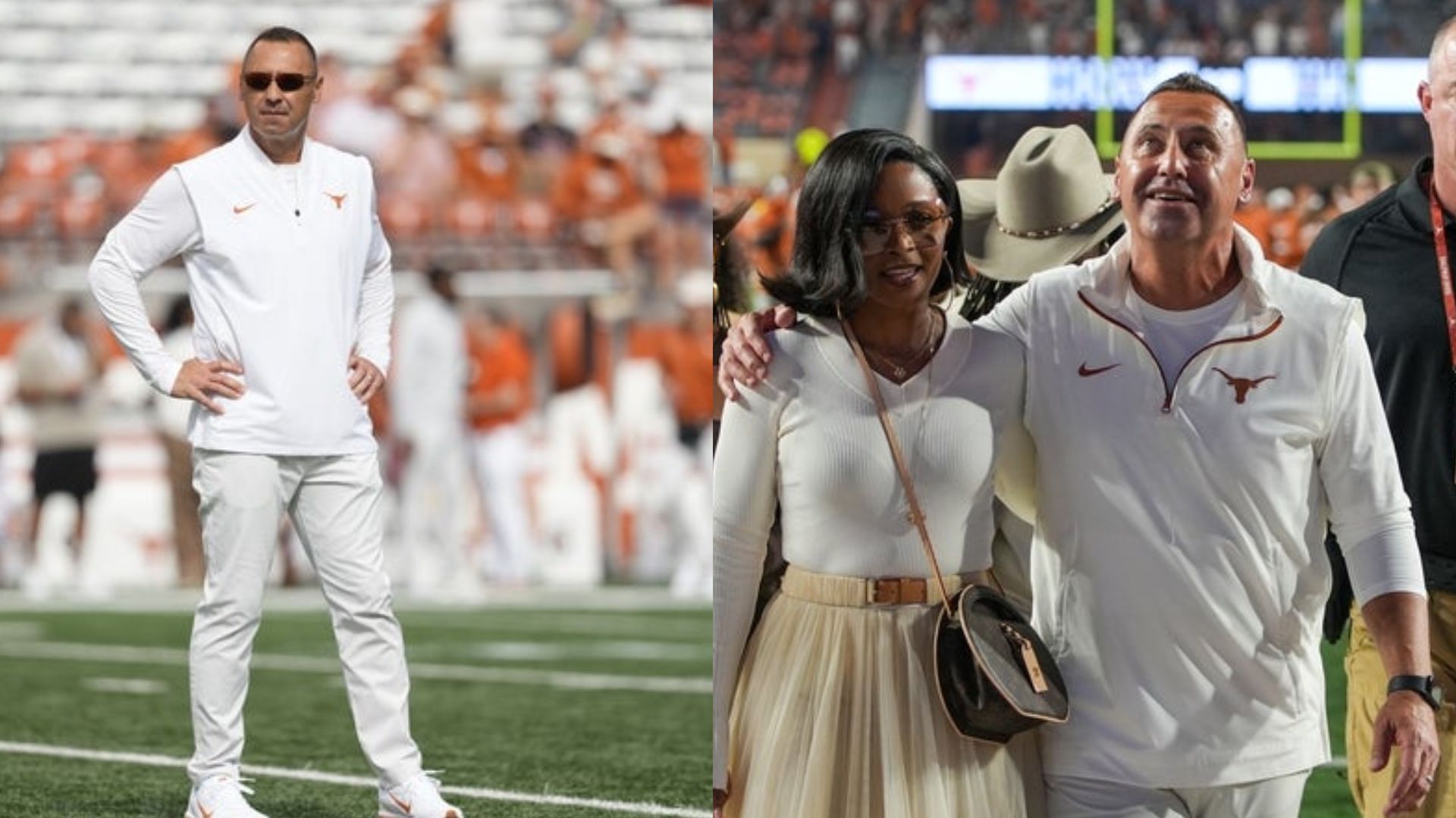 Texas coach Steve Sarkisian and his wife, Loreal Sarkisian