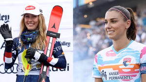 Mikaela Shiffrin reacts as Alex Morgan gets candid on inequalities and double standards in women's sports