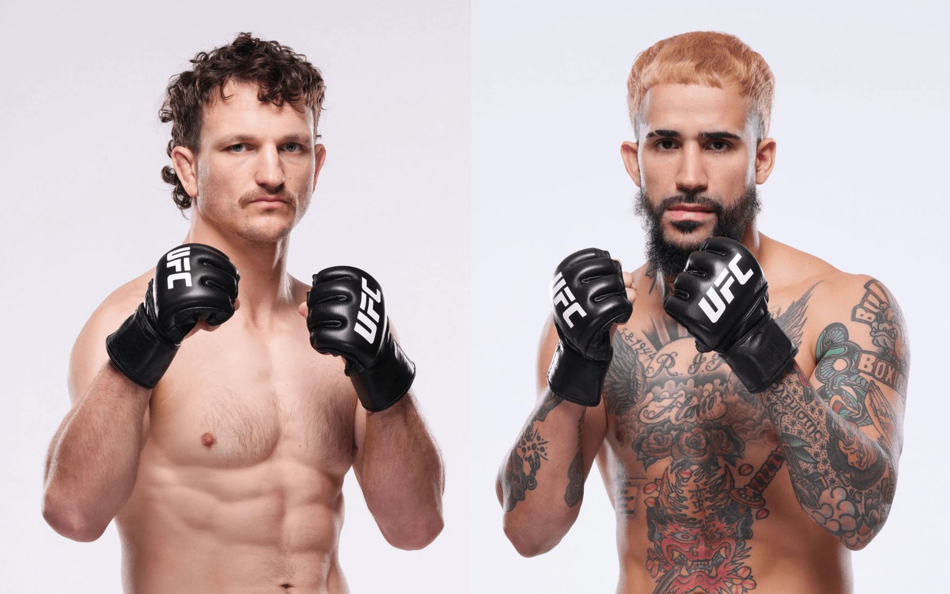Jack Jenkins (left) faces Ramon Taveras (right) at UFC Perth. [Images courtesy: Getty]